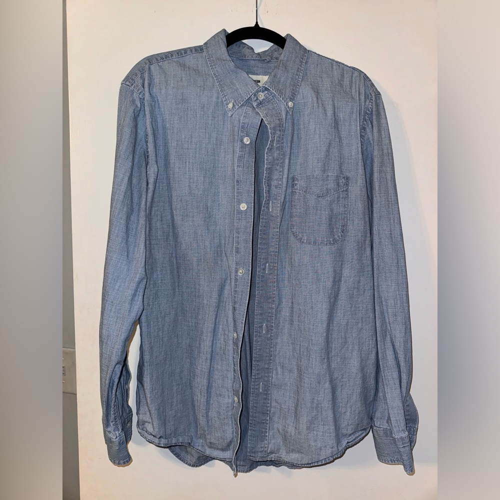 Buck Mason Large Chambray Button Down Shirt
